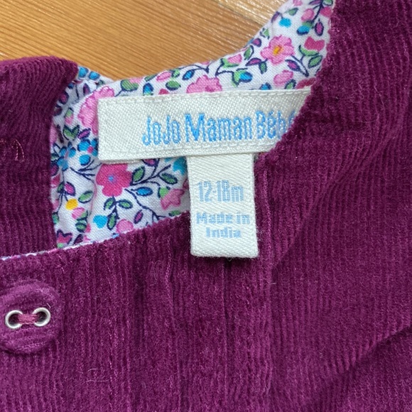 Jojo Maman Bebe corduroy dress with floral detail - Picture 3 of 3
